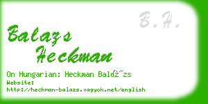 balazs heckman business card